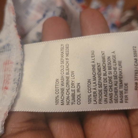 Rafaella Short Sleeve Shirt with ties on sleeve, Large - Picture 9 of 9